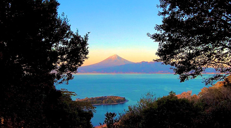 Mount Fuji and coastline
